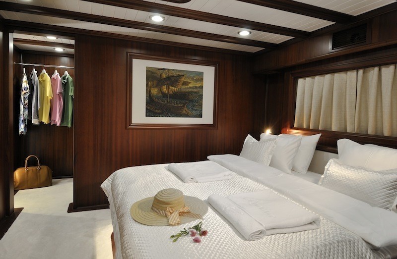 Main Master Stateroom With Storage On Board Yacht REGINA