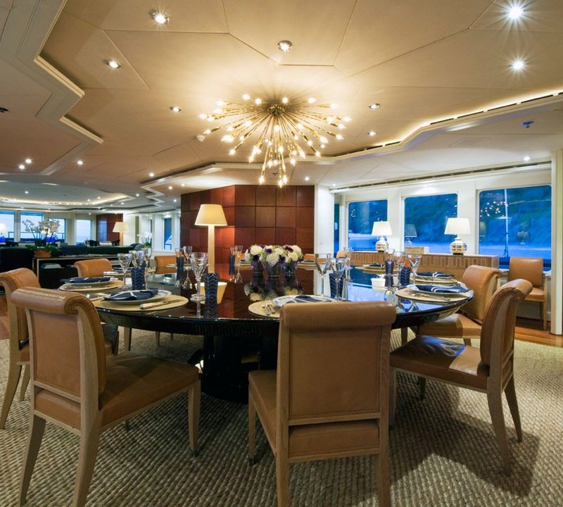 Formal Eating/dining Aboard Yacht DIAMOND A