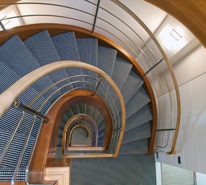 Viewing Down: Yacht DIAMOND A's Stairway Captured