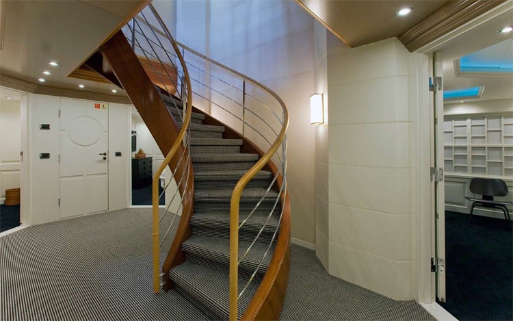 Stairway Aboard Yacht DIAMOND A