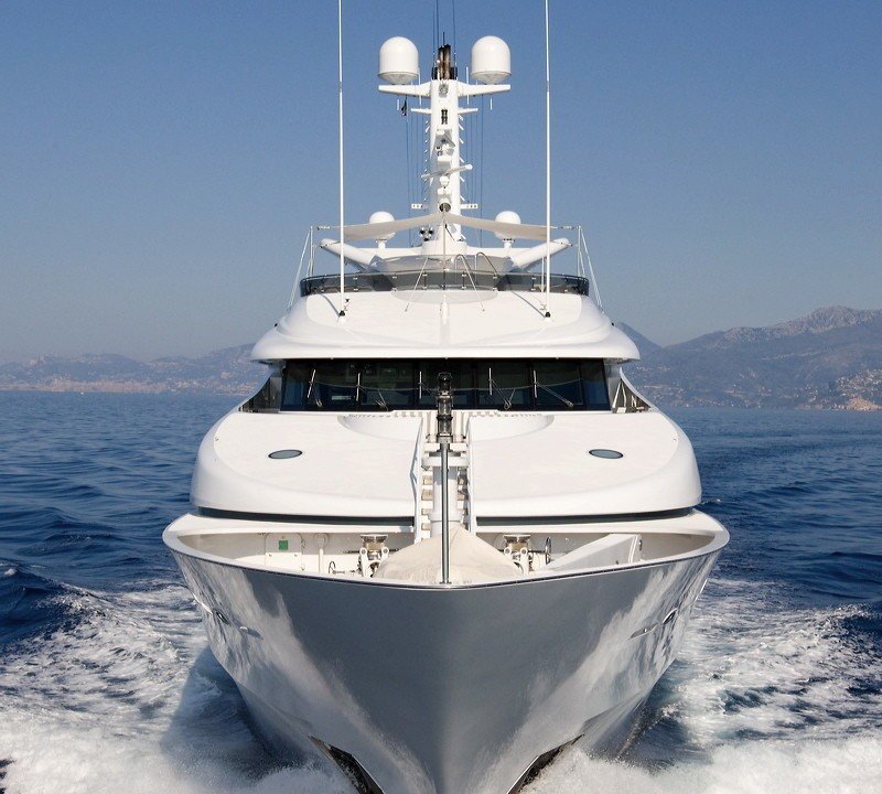 Ship's Bow On Board Yacht DIAMOND A