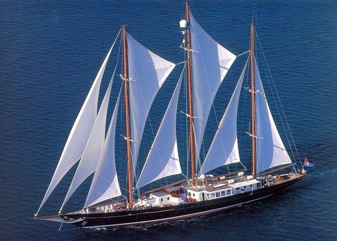 From Above Aspect On Board Yacht FLEURTJE