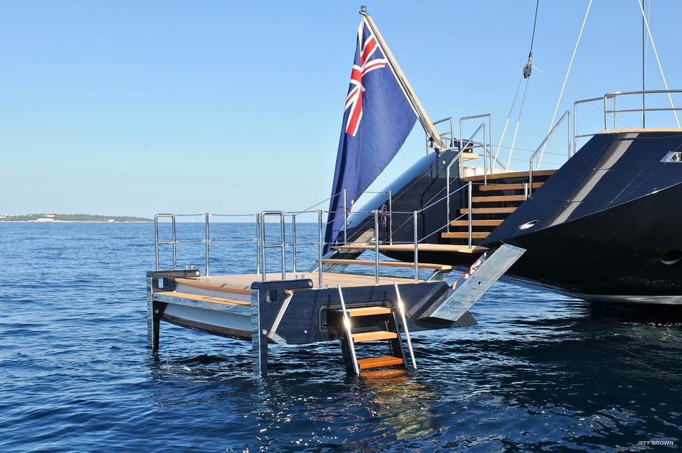 Flag: Yacht TWIZZLE's Swimming Deck Pictured