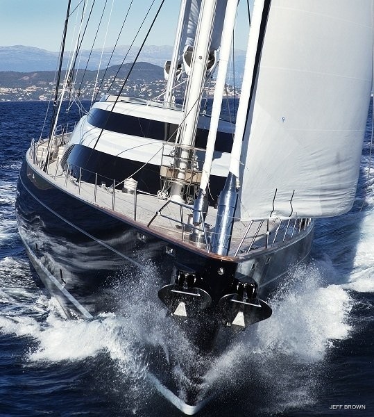 Ship's Bow On Yacht TWIZZLE