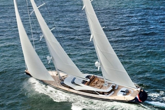 From Above Aspect On Yacht TWIZZLE
