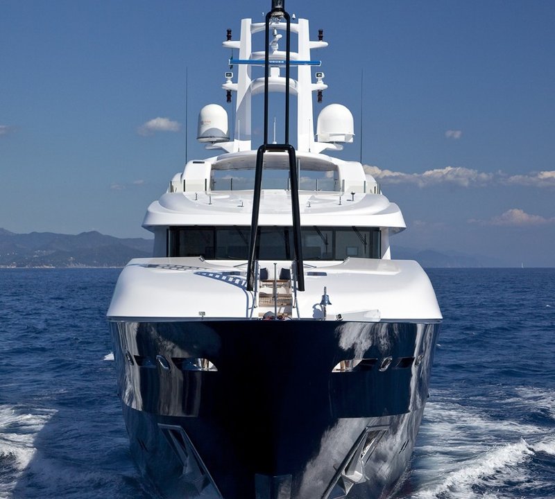Ship's Bow: Yacht BARAKA's Cruising Captured