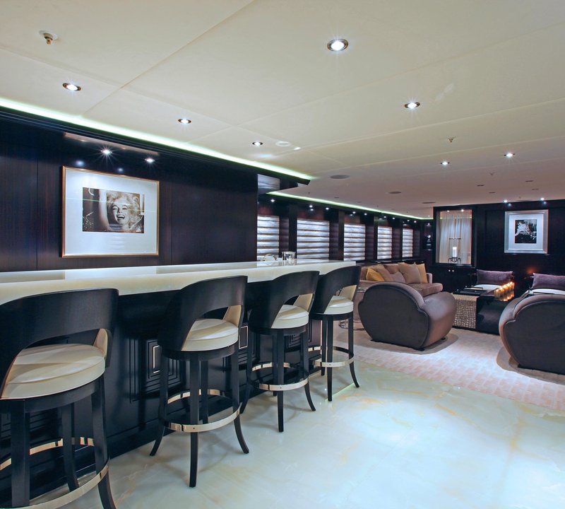 Drinks Bar Sitting On Board Yacht CARPE DIEM