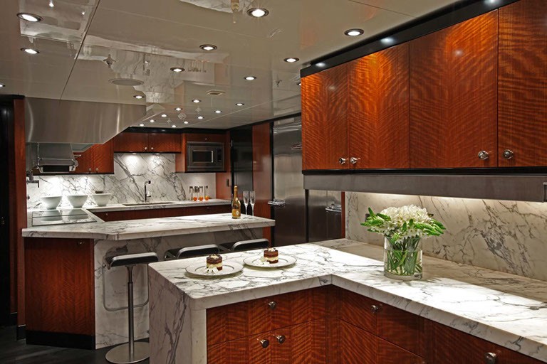 Ship's Galley On Board Yacht CARPE DIEM