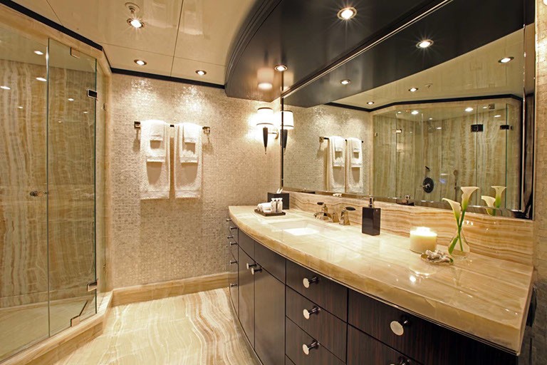 His: Yacht CARPE DIEM's Main Master Bath Image