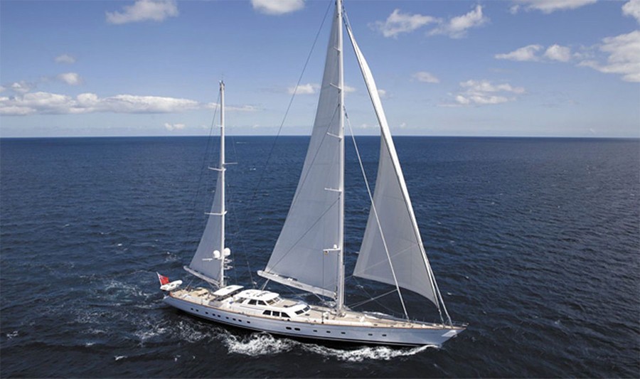 From Above Aspect On Board Yacht ETHEREAL