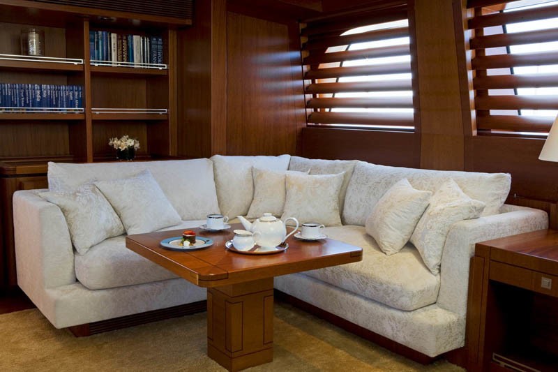 Lounging: Yacht ETHEREAL's Deck House Saloon Photograph