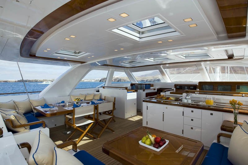 Pilot House Sitting On Board Yacht ETHEREAL
