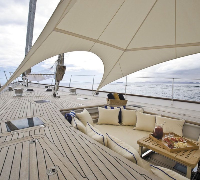 Bedouin Tent: Yacht ETHEREAL's Deck Captured