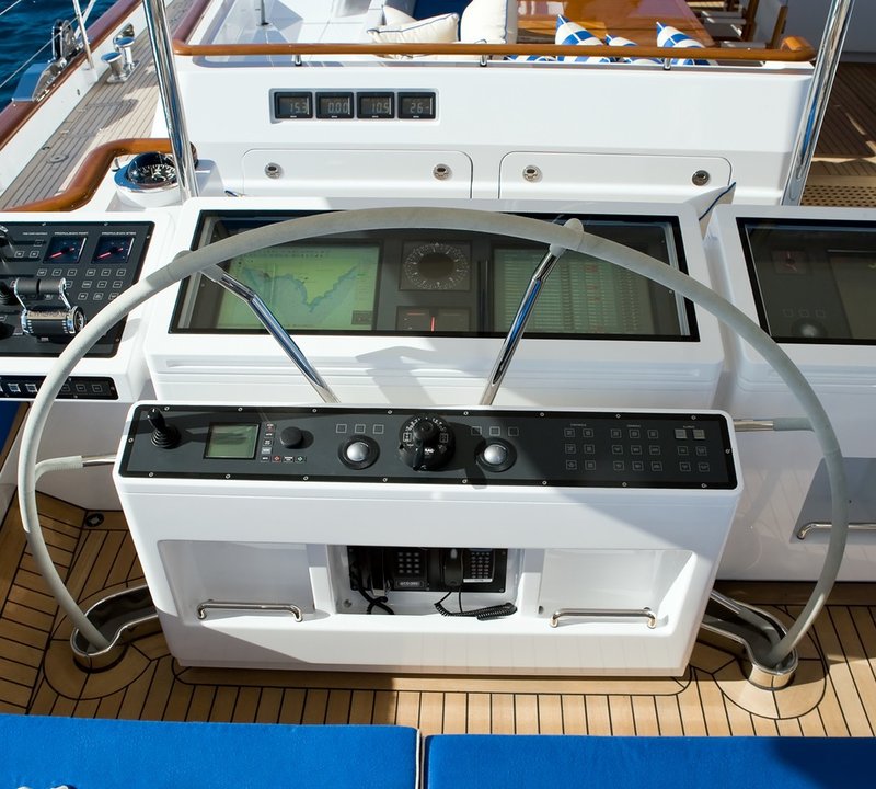 Instrumentation: Yacht ETHEREAL's Pilot House Photograph