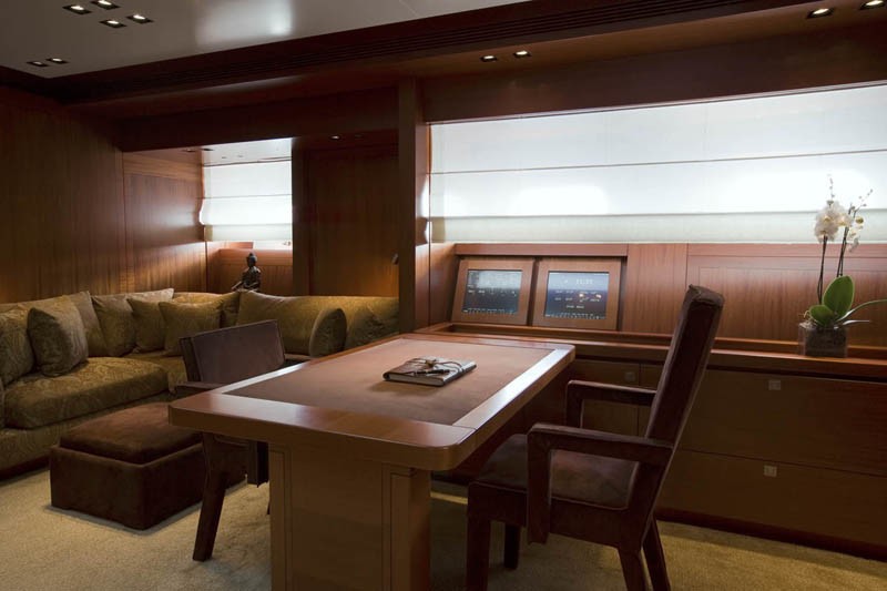 Main Master Office Aboard Yacht ETHEREAL