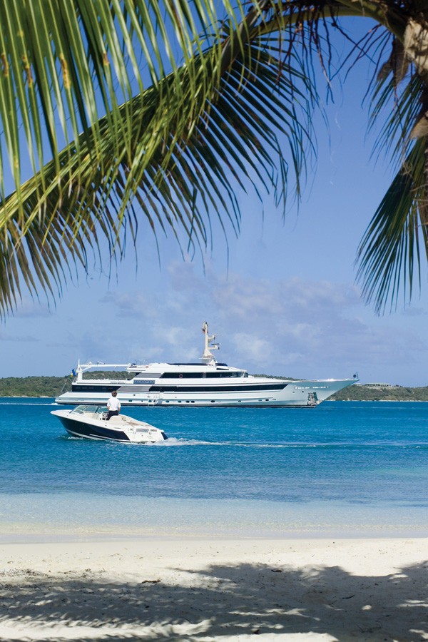 Overview Including Ship's Tender Aboard Yacht FAM
