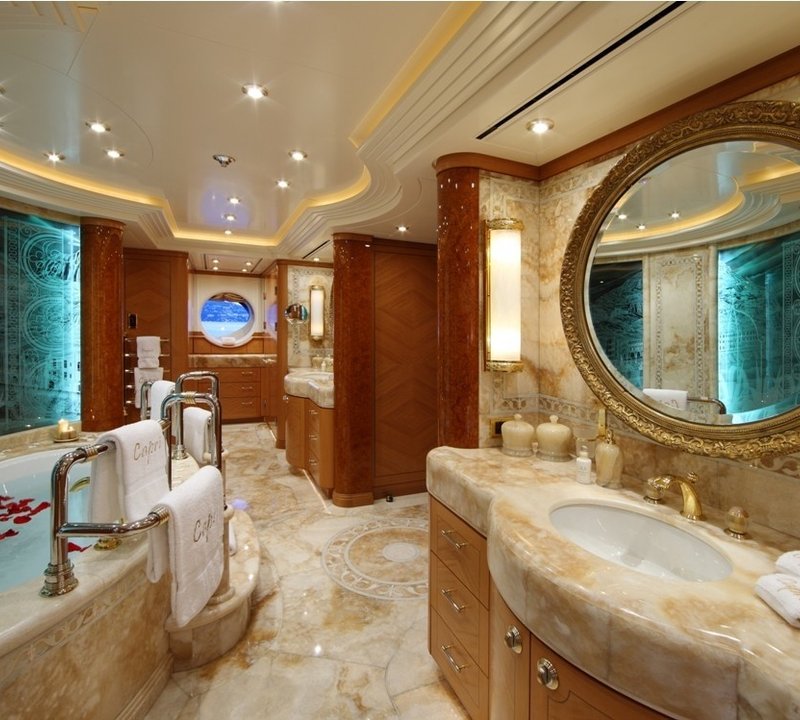Main Master Bath Aboard Yacht CAPRI