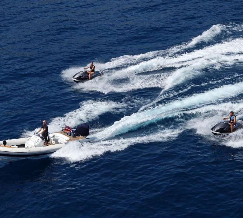 Ship's Tenders On Board Yacht CAPRI