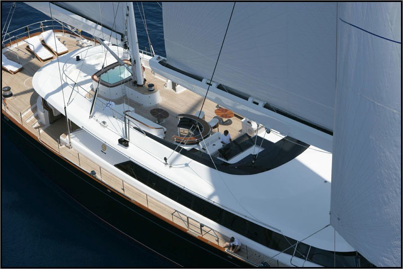 From Above Deck On Board Yacht PARSIFAL III