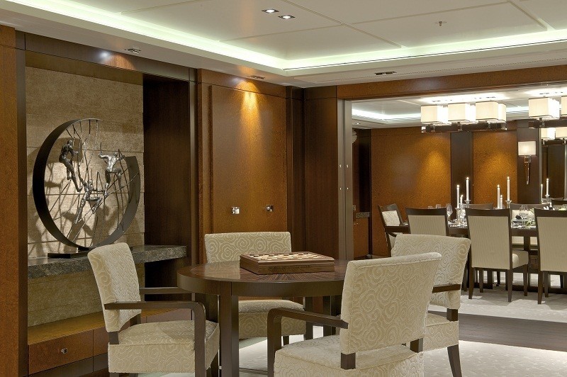 Sitting: Yacht HUNTRESS's Premier Deck Saloon Pictured