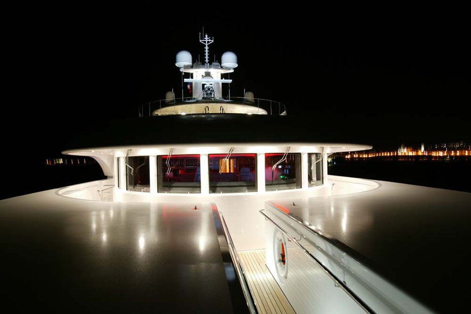 Evening: Yacht HUNTRESS's Bridgedeck Deck Photograph