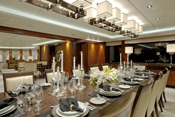 Formal Eating/dining On Board Yacht HUNTRESS