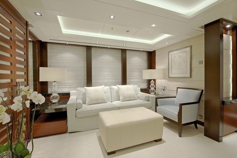 Personal Lounging Aboard Yacht HUNTRESS