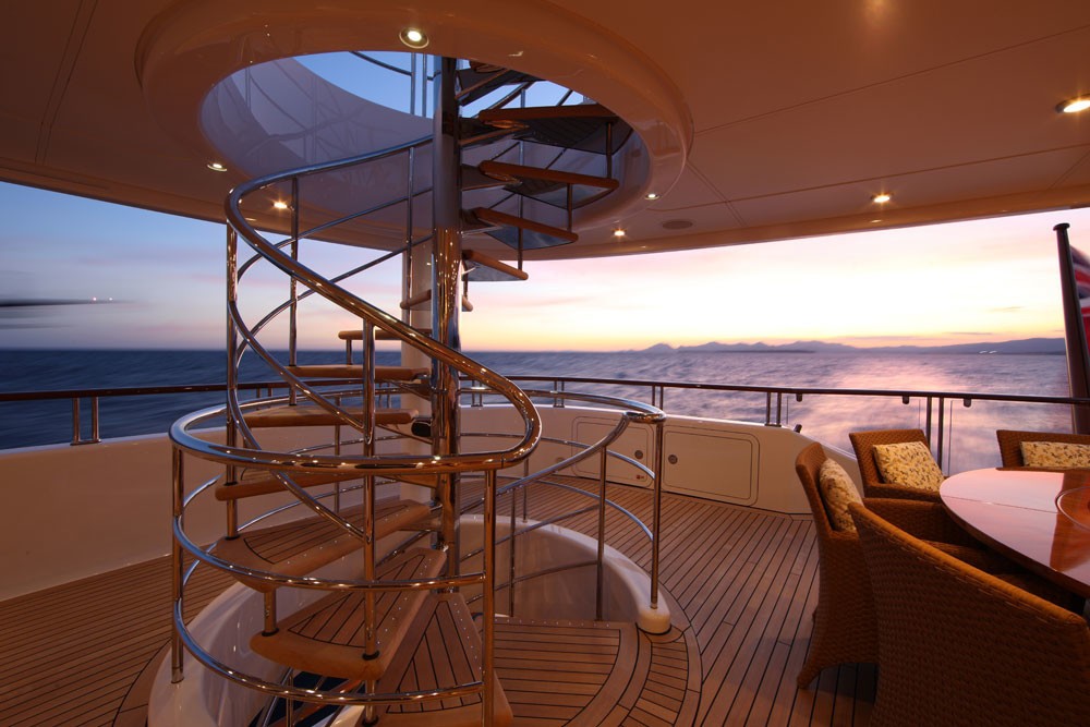 Bridgedeck Deck Aft Aboard Yacht HUNTRESS
