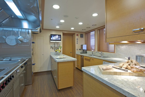 Ship's Galley Aboard Yacht HUNTRESS