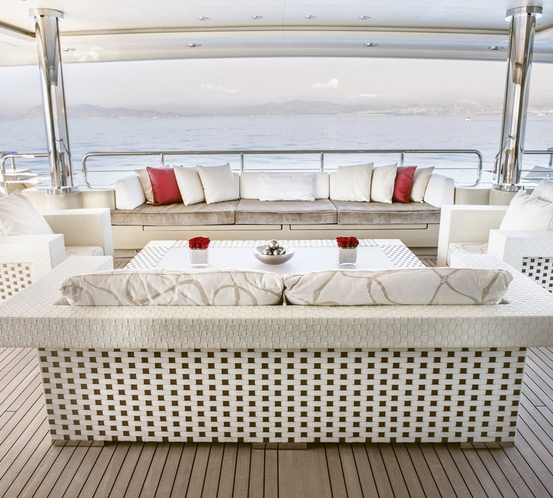 aft deck lounging area