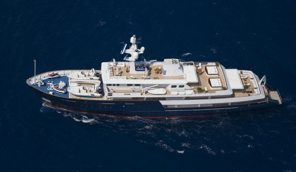 From Above: Yacht TITAN's Cruising Pictured
