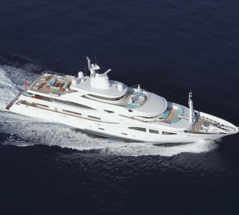 60m Custom Displacement Yacht By CRN Running - Aerial View