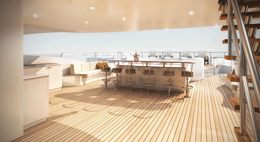 External Drinks Bar On Yacht DIAMONDS ARE FOREVER