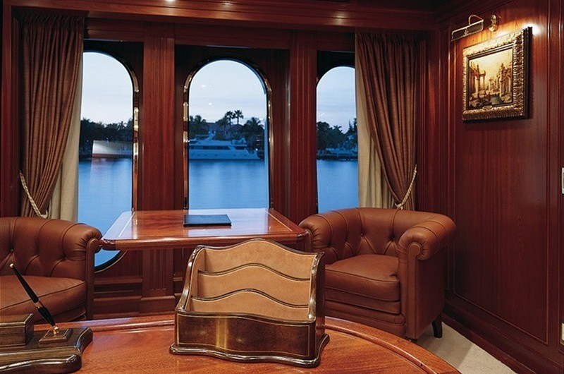 Main Master Office On Yacht APOGEE