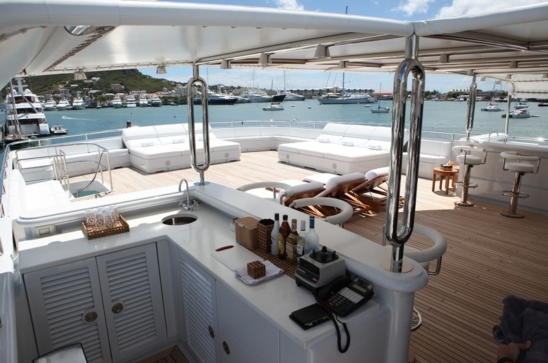 Sun Deck Aft Aspect To Portside On Yacht APOGEE