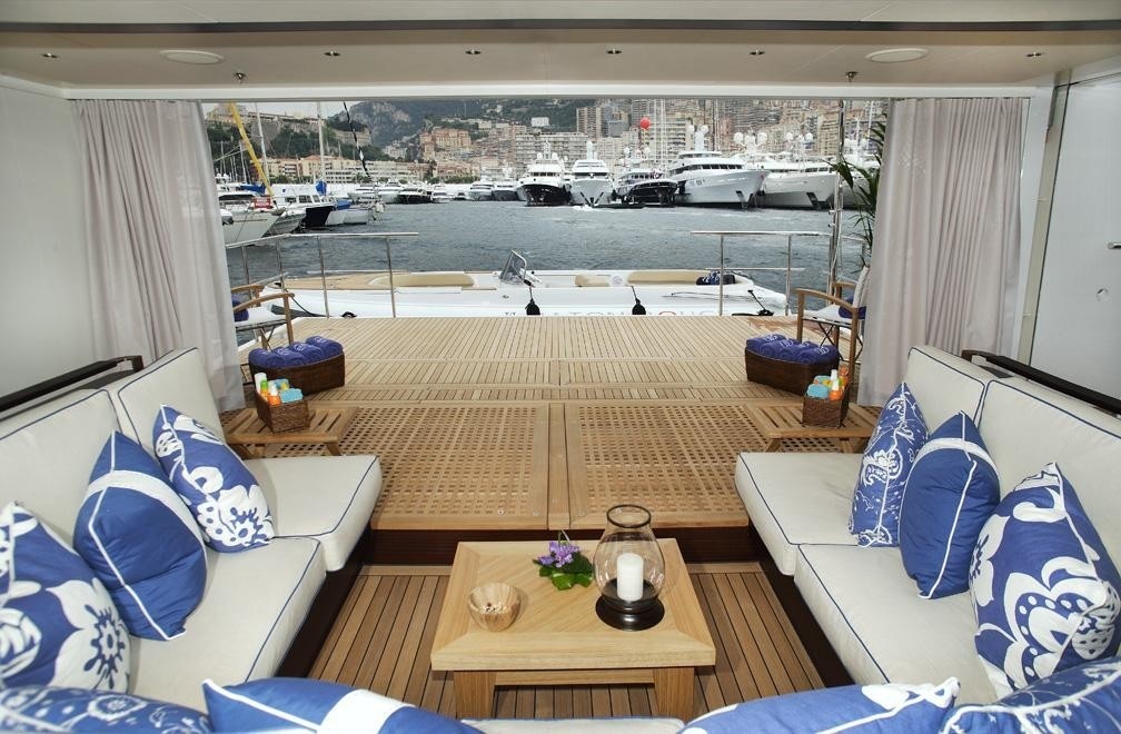 Viewing Out: Yacht BATON ROUGE's Beach Beachclub Pictured