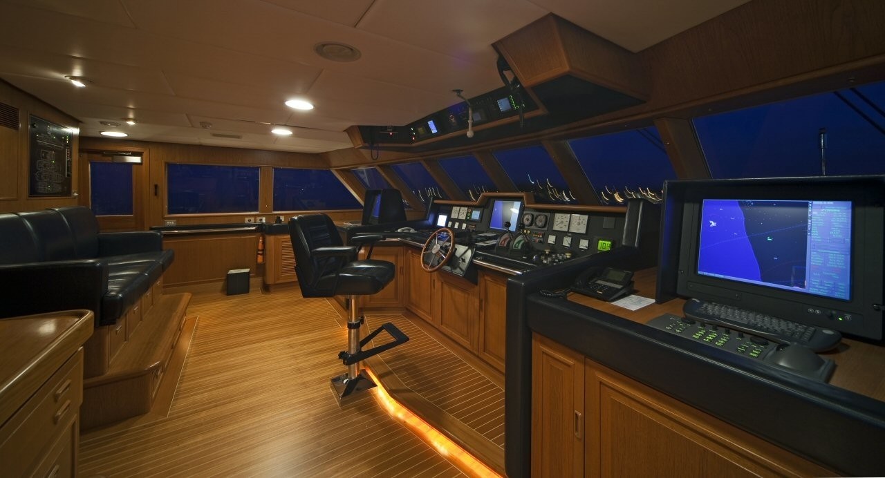 Bridgedeck Aboard Yacht VIRGINIAN