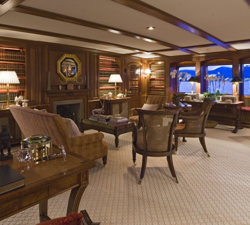 Library On Yacht VIRGINIAN
