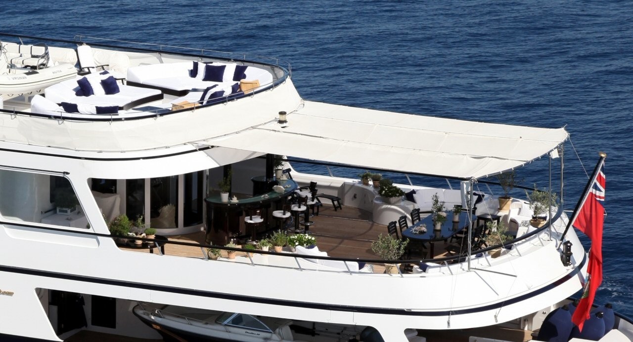 From Above Aspect: Yacht VIRGINIAN's Deck Captured
