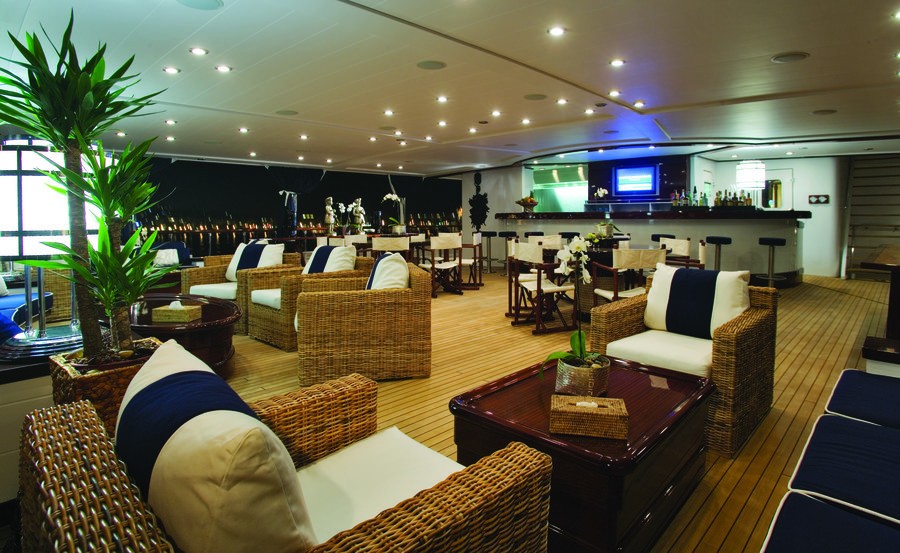 Top Deck On Board Yacht FORCE BLUE