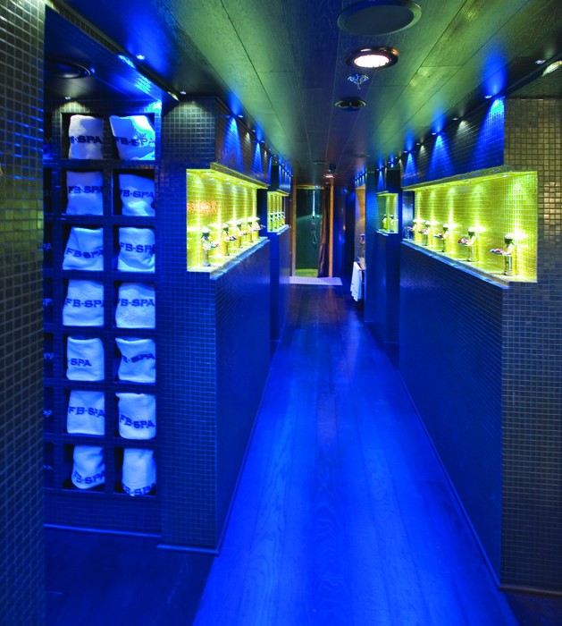 Spa Entrance On Board Yacht FORCE BLUE