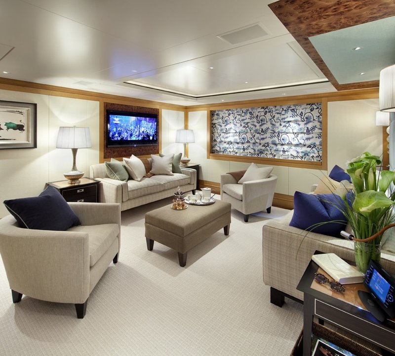 Aft Guest's Saloon On Yacht LADY BRITT