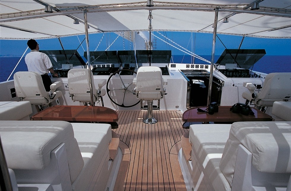 Fly-deck Aboard Yacht SPIRIT OF THE C'S