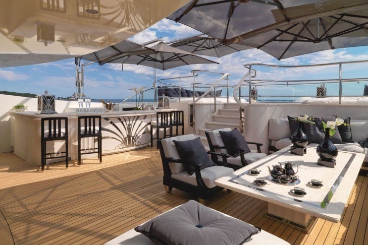 Sun Deck On Board Yacht SILVER ANGEL