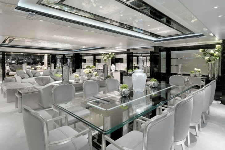 Eating/dining Saloon Aboard Yacht SILVER ANGEL