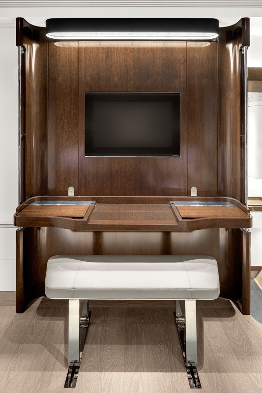 VIP Stateroom Work Desk On Board Yacht VERTIGO