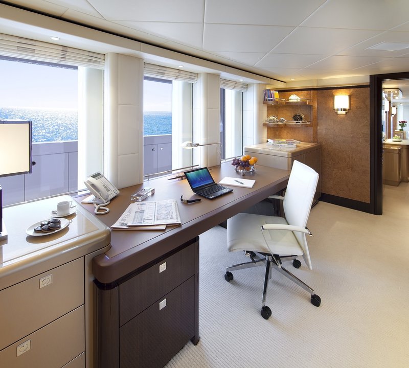Main Master Office Aboard Yacht SYCARA V