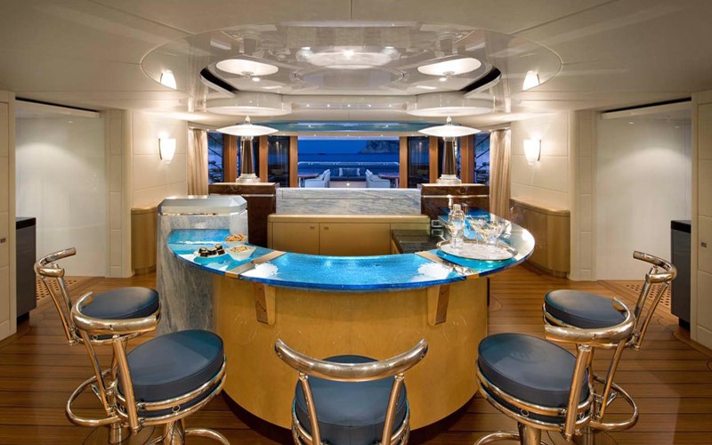 Drinks Bar Aboard Yacht SYCARA V