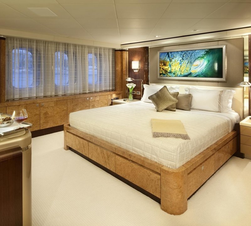 Light: Yacht SYCARA V's Guest's Bedroom Pictured