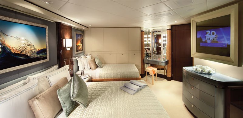 Profile Aspect: Yacht SYCARA V's Twin Bed Cabin Captured